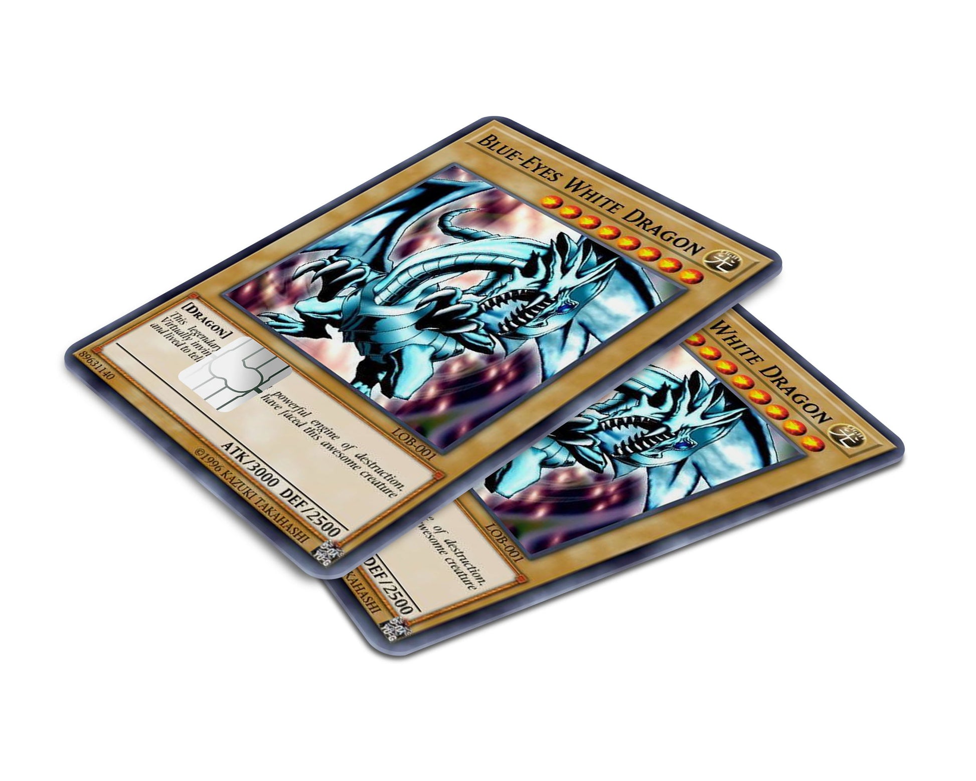 Anime Town Creations Credit Card Blue Eyes White Dragon 1st Edition Card Window Skins - Anime YGO Credit Card Skin