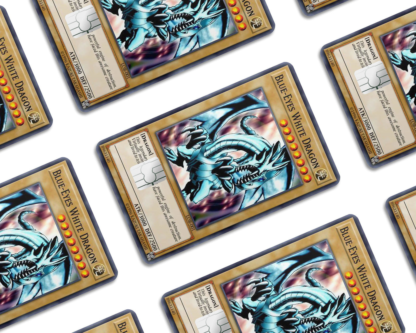 Anime Town Creations Credit Card Blue Eyes White Dragon 1st Edition Card Window Skins - Anime YGO Credit Card Skin