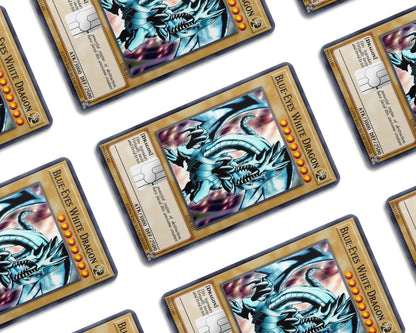 Anime Town Creations Credit Card Blue Eyes White Dragon 1st Edition Card Window Skins - Anime YGO Credit Card Skin