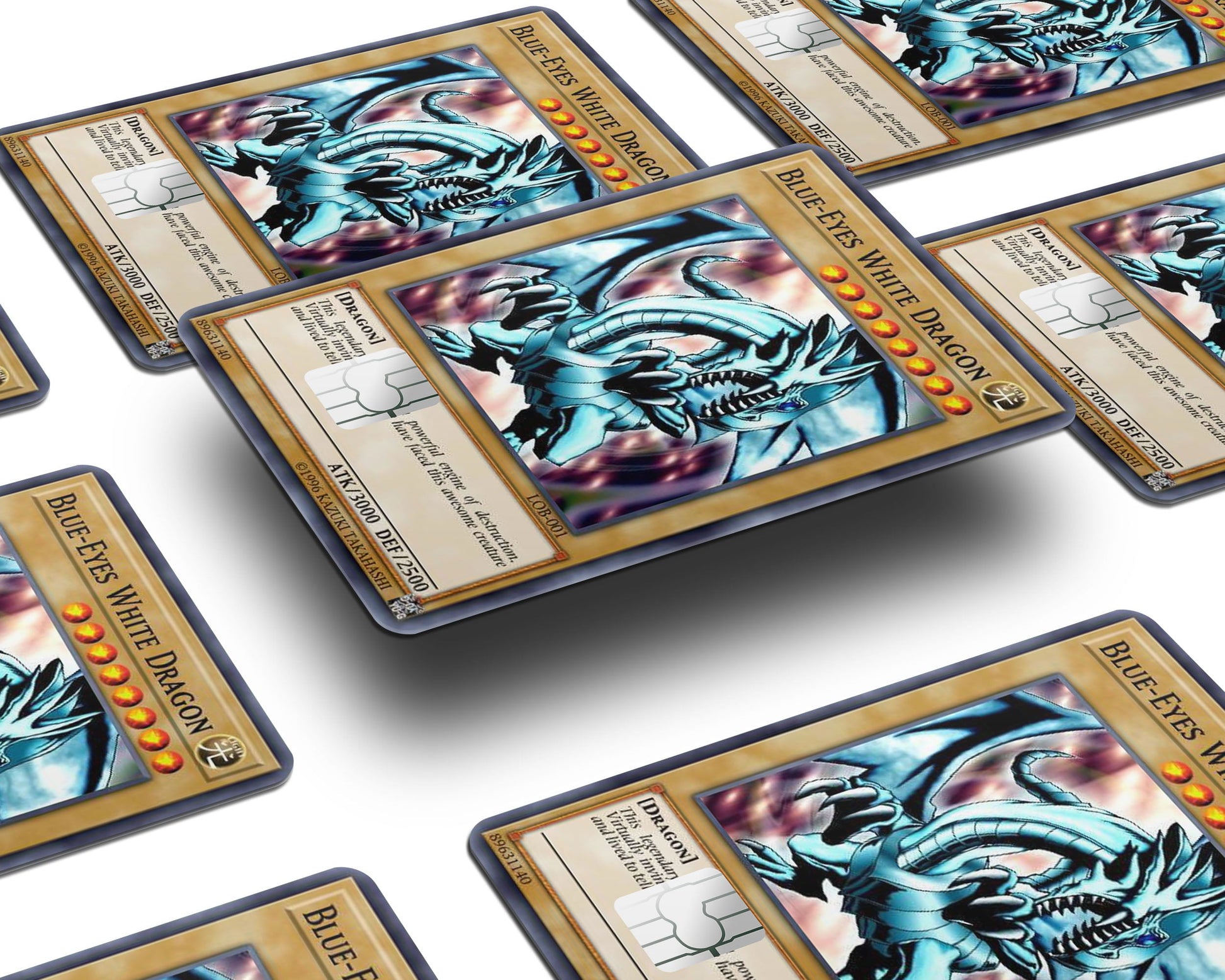 Anime Town Creations Credit Card Blue Eyes White Dragon 1st Edition Card Window Skins - Anime YGO Credit Card Skin
