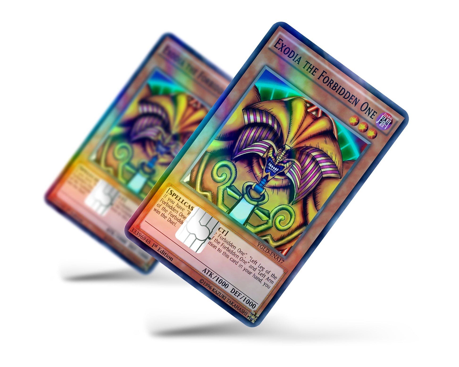 Anime Town Creations Holographic Credit Card Exodia the Forbidden Card Full Skins - Anime YGO Holographic Credit Card Skin