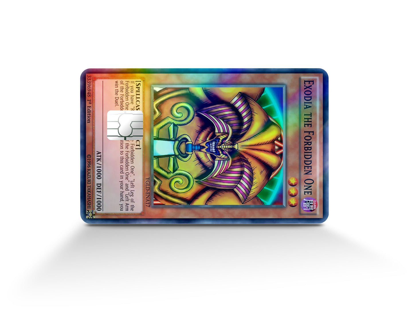 Anime Town Creations Holographic Credit Card Exodia the Forbidden Card Full Skins - Anime YGO Holographic Credit Card Skin