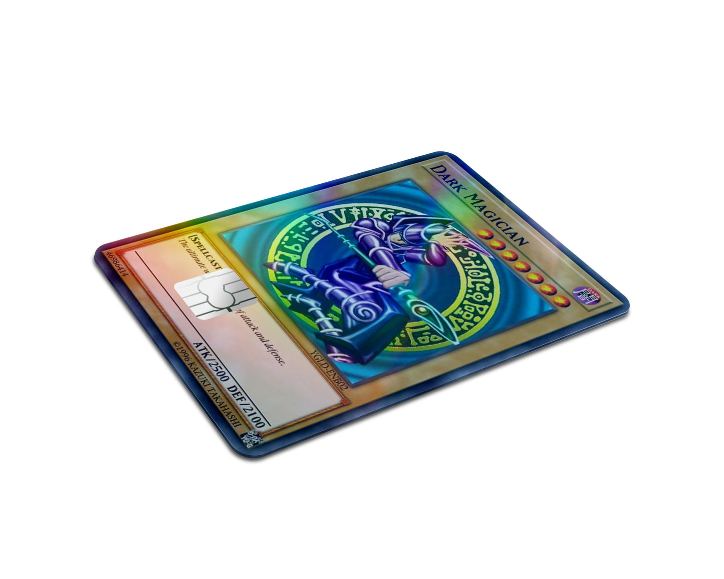 Anime Town Creations Holographic Credit Card Dark Magician Card Half Skins - Anime YGO Holographic Credit Card Skin