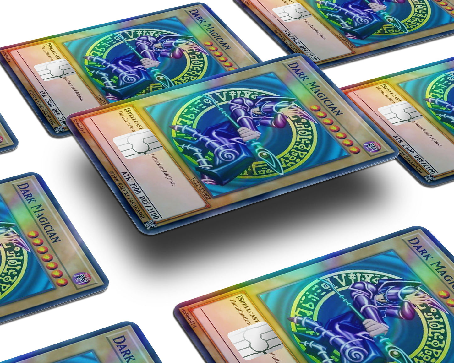 Anime Town Creations Holographic Credit Card Dark Magician Card Window Skins - Anime YGO Holographic Credit Card Skin