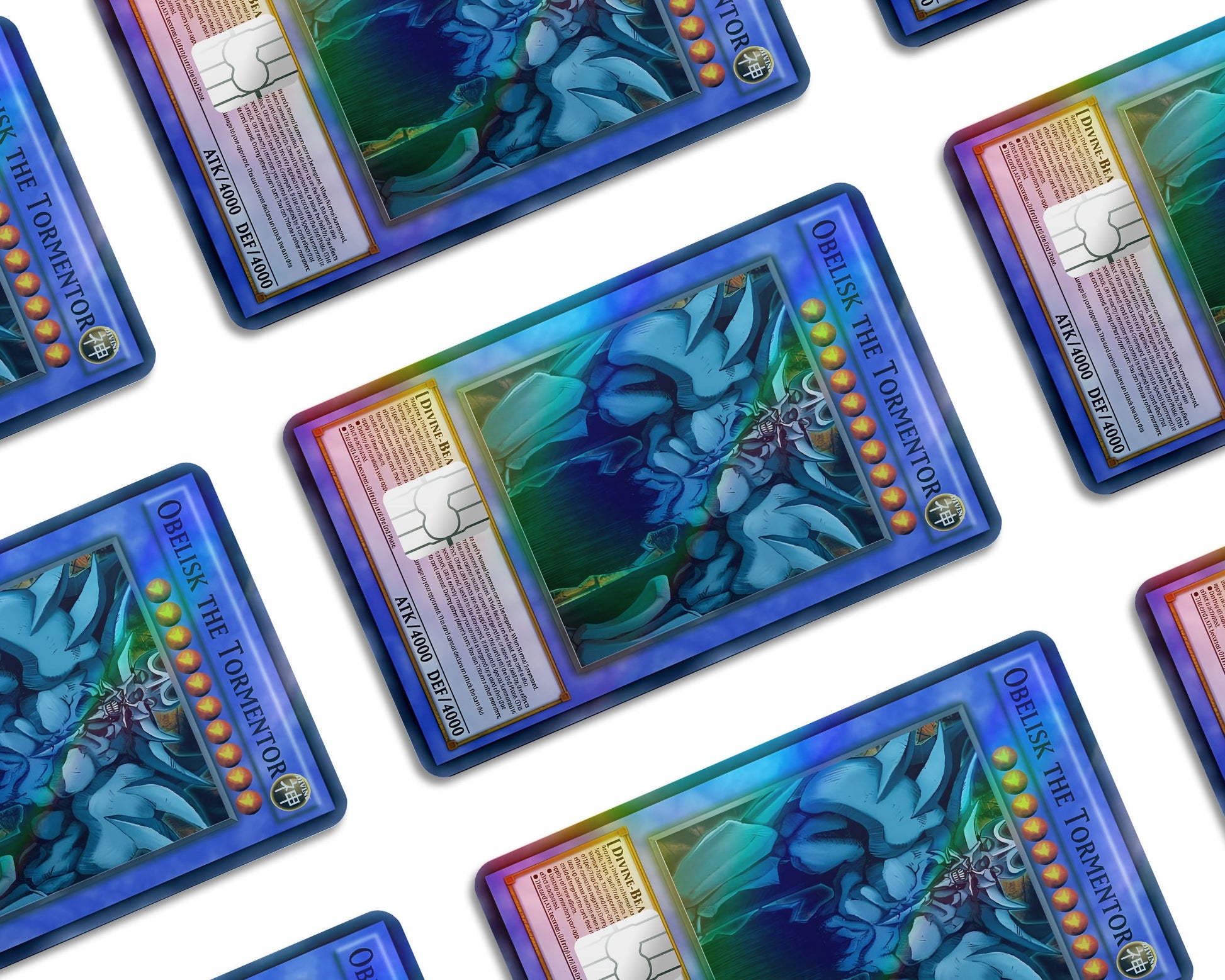 Anime Town Creations Holographic Credit Card Obelisk the Tormentor Card Window Skins - Anime YGO Holographic Credit Card Skin