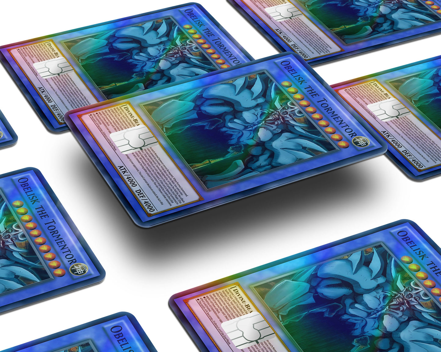 Anime Town Creations Holographic Credit Card Obelisk the Tormentor Card Window Skins - Anime YGO Holographic Credit Card Skin