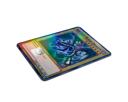 Anime Town Creations Holographic Credit Card Red Eyes Black Dragon Card Half Skins - Anime YGO Holographic Credit Card Skin