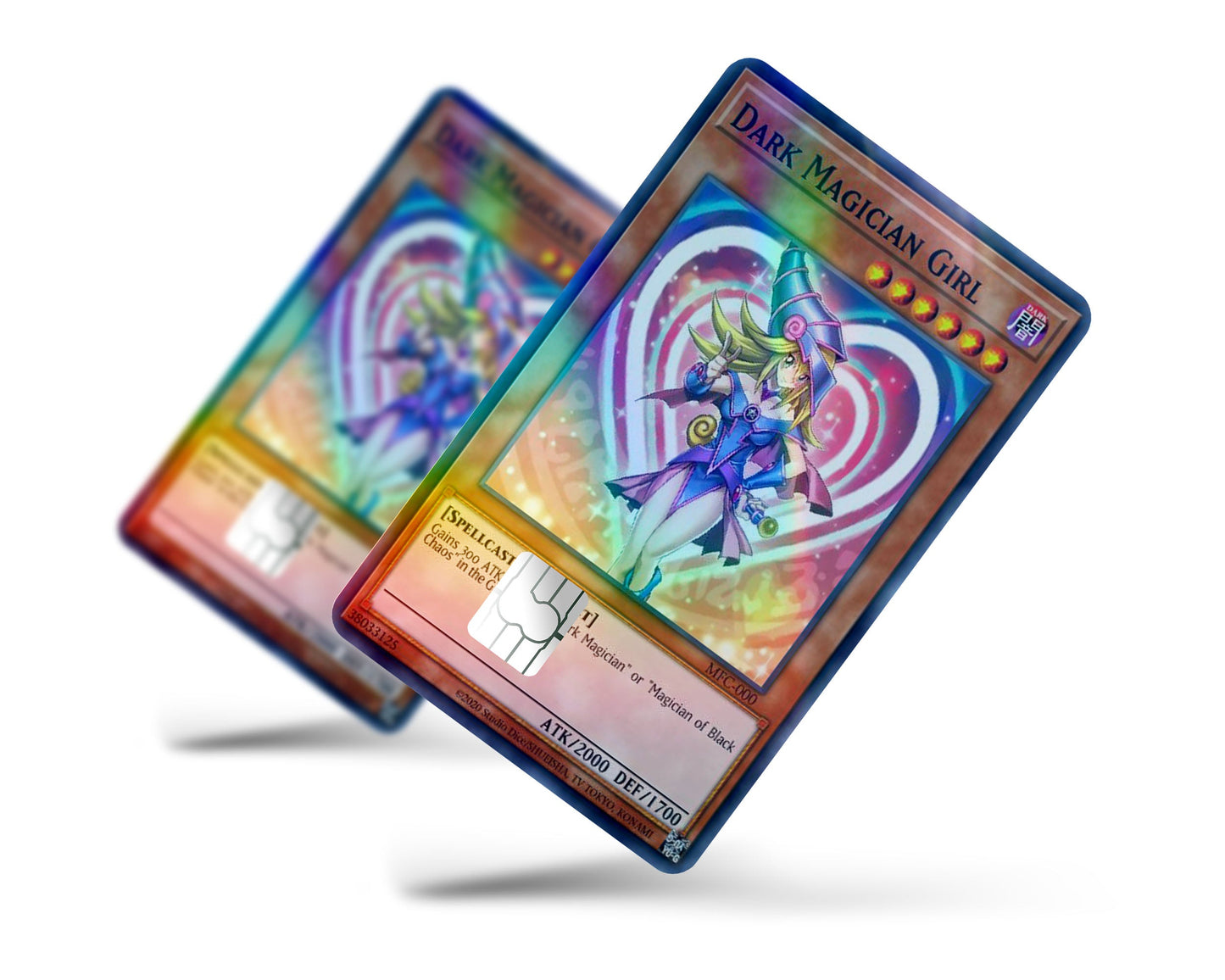 Anime Town Creations Holographic Credit Card Dark Magician Girl Card Full Skins - Anime YGO Holographic Credit Card Skin