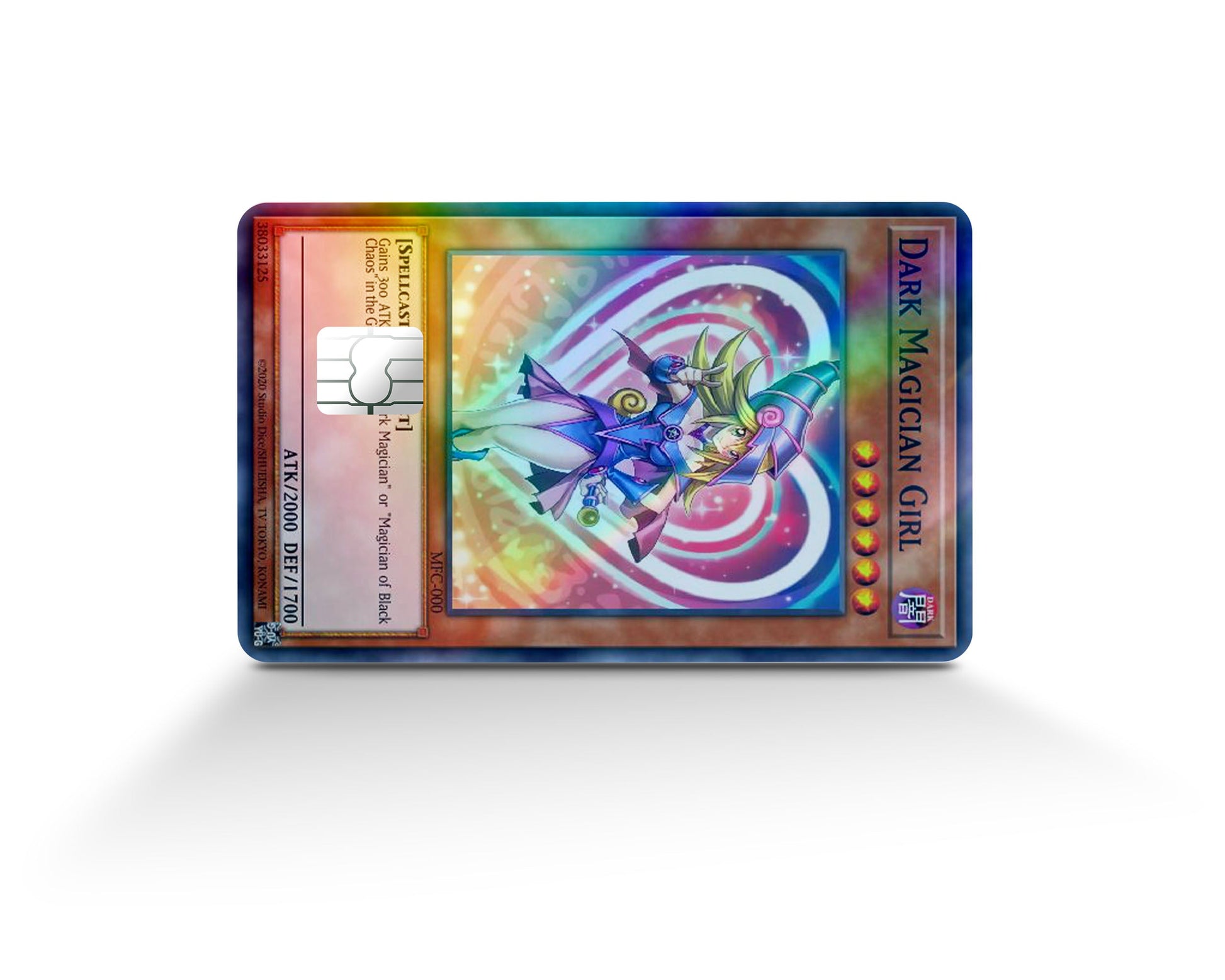 Anime Town Creations Holographic Credit Card Dark Magician Girl Card Full Skins - Anime YGO Holographic Credit Card Skin