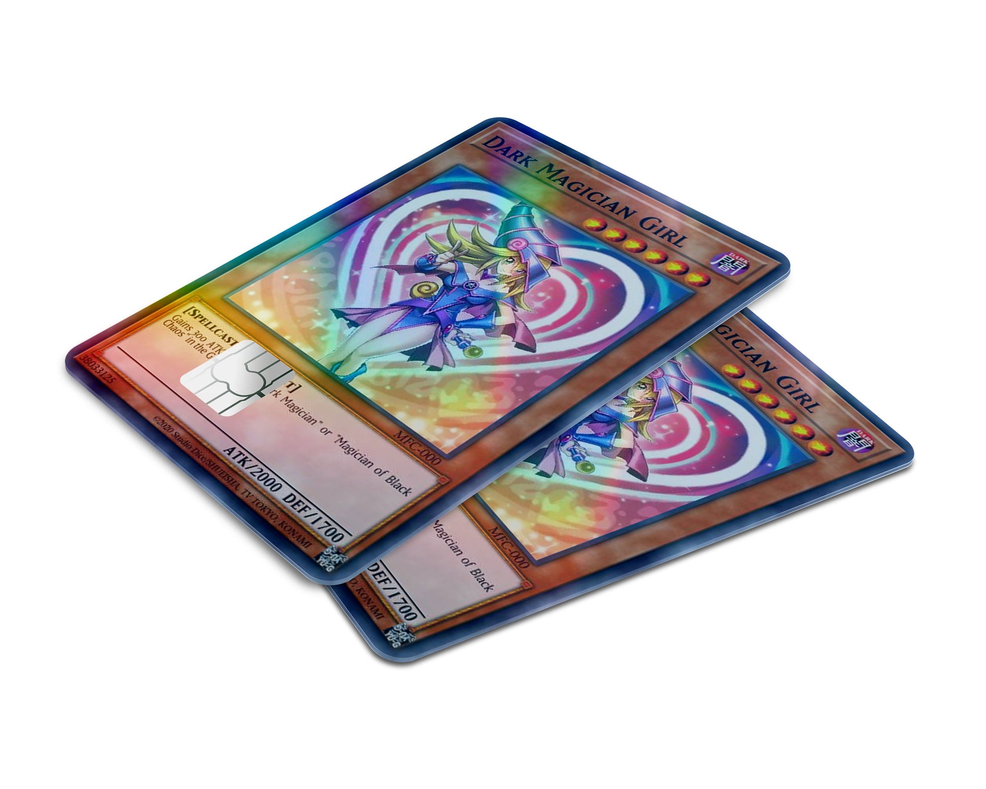 Anime Town Creations Holographic Credit Card Dark Magician Girl Card Window Skins - Anime YGO Holographic Credit Card Skin