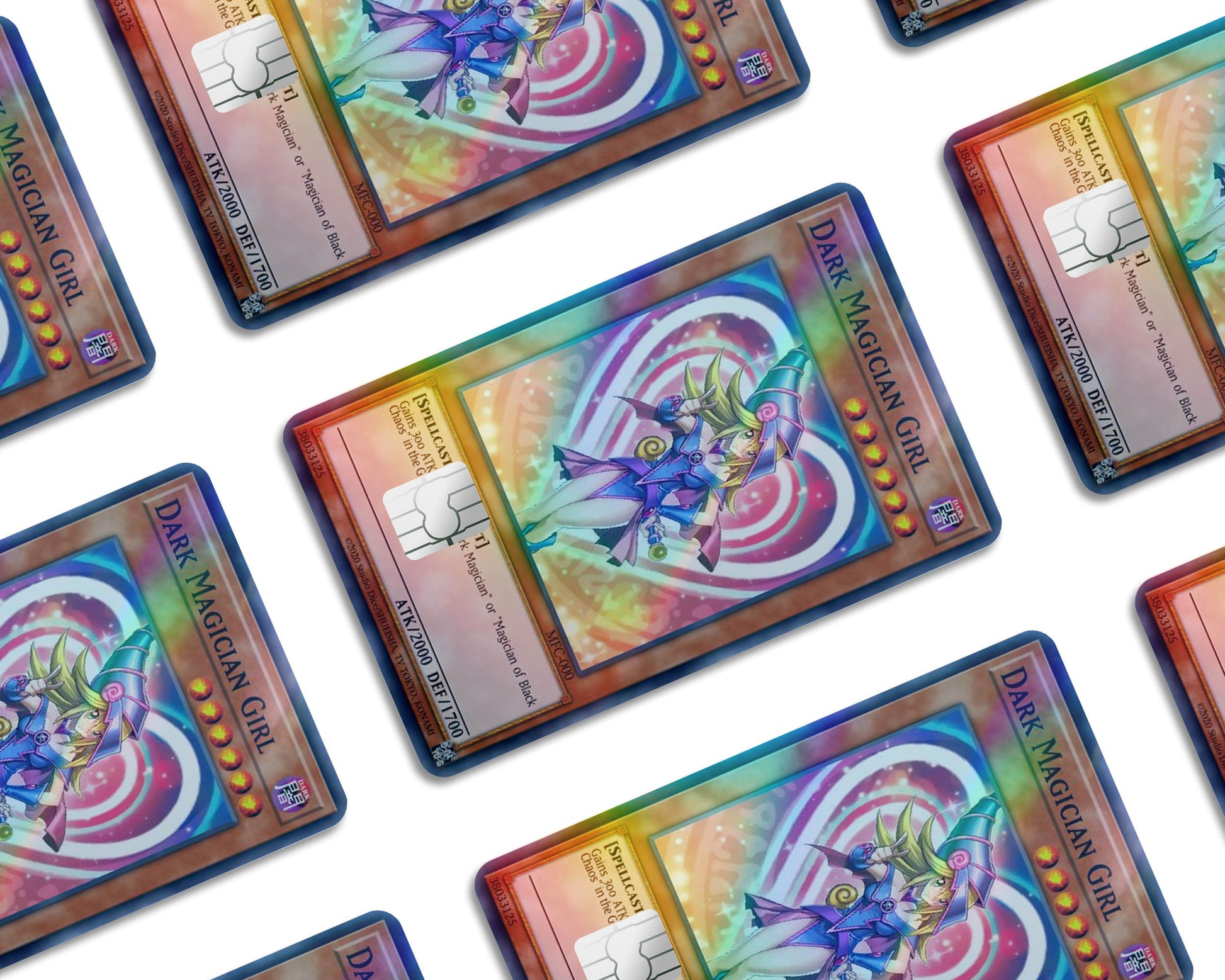 Anime Town Creations Holographic Credit Card Dark Magician Girl Card Window Skins - Anime YGO Holographic Credit Card Skin