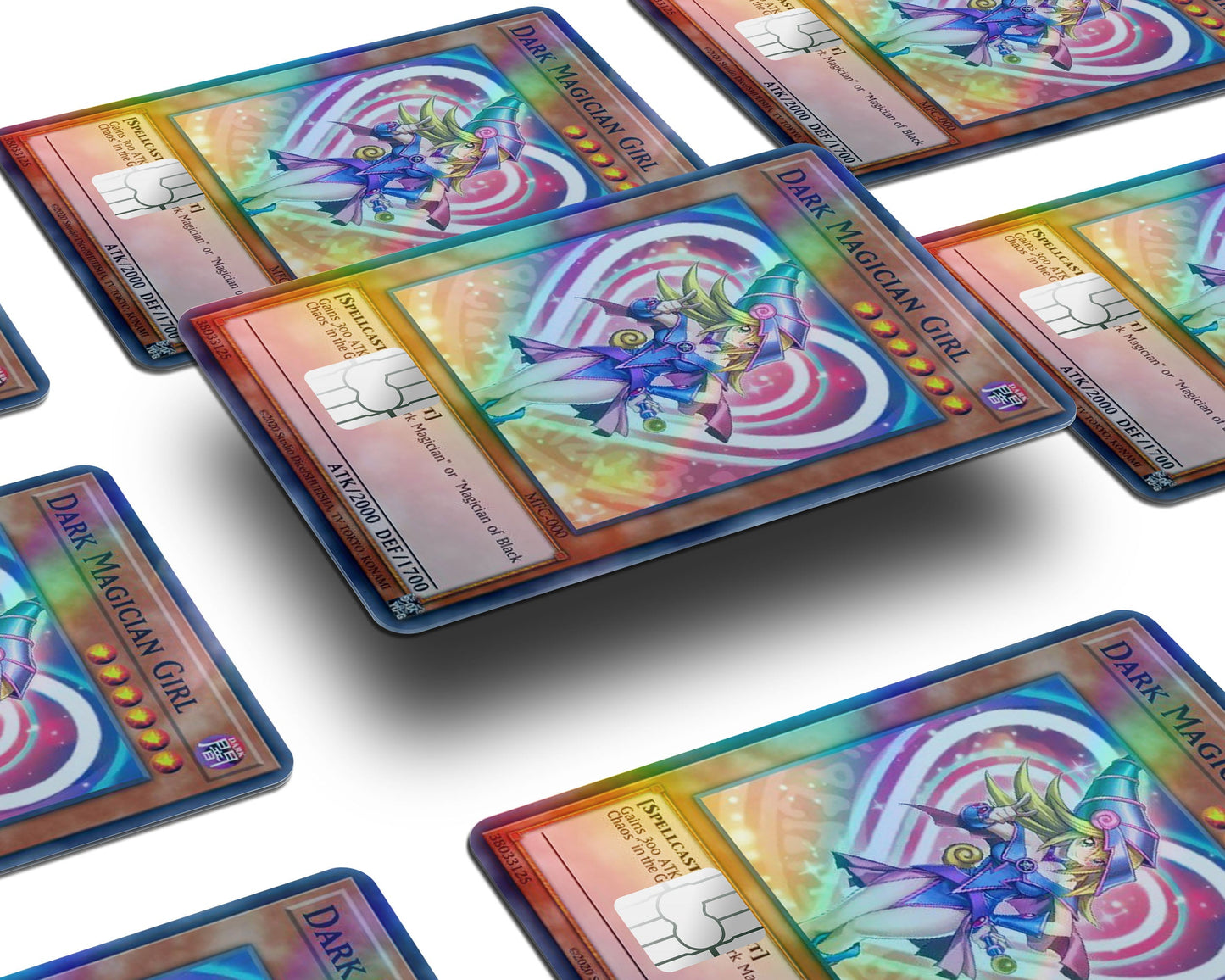 Anime Town Creations Holographic Credit Card Dark Magician Girl Card Window Skins - Anime YGO Holographic Credit Card Skin