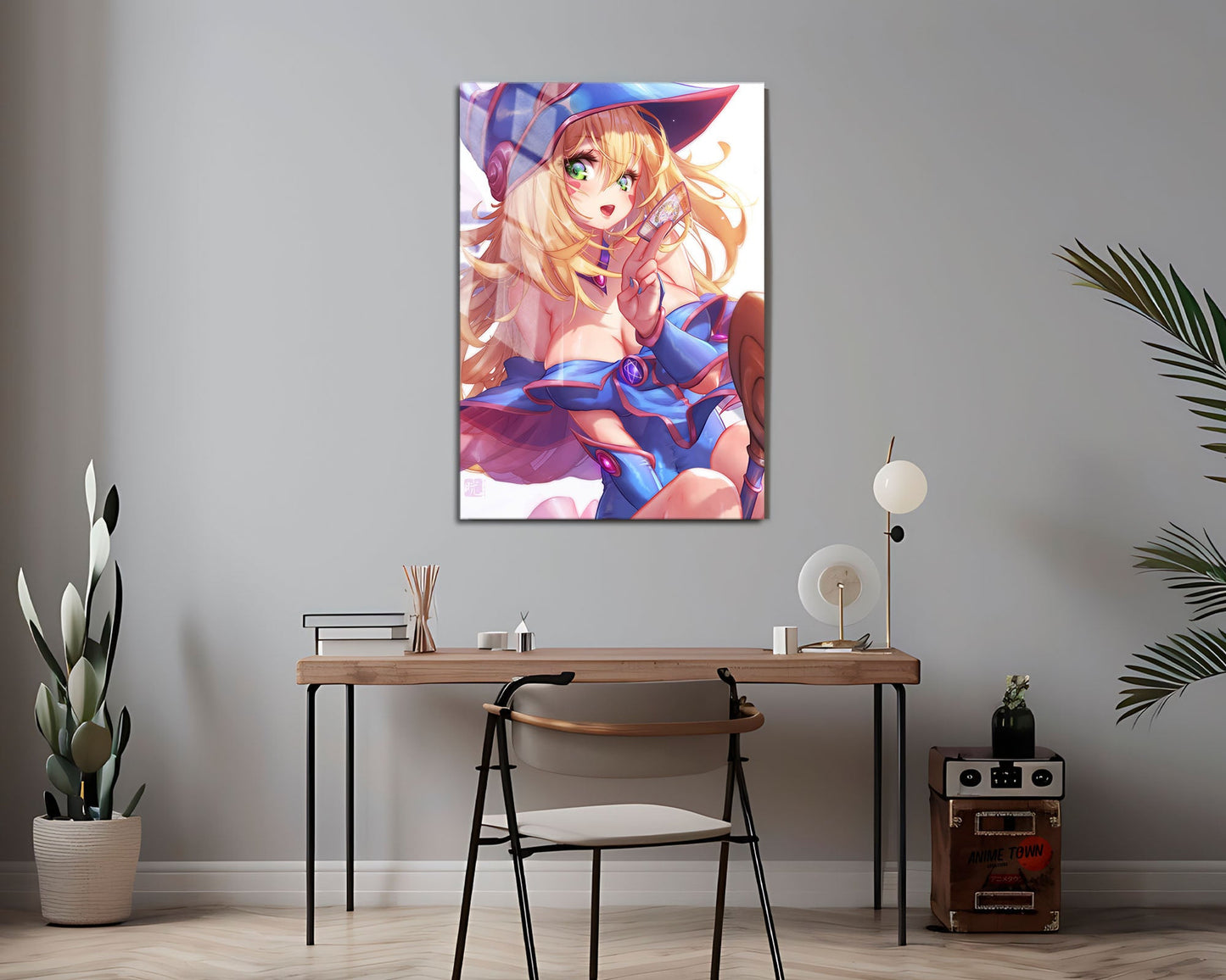 Anime Town Creations Metal Poster Dark Magician Girl Card 24" x 36" Home Goods - Anime YGO Metal Poster