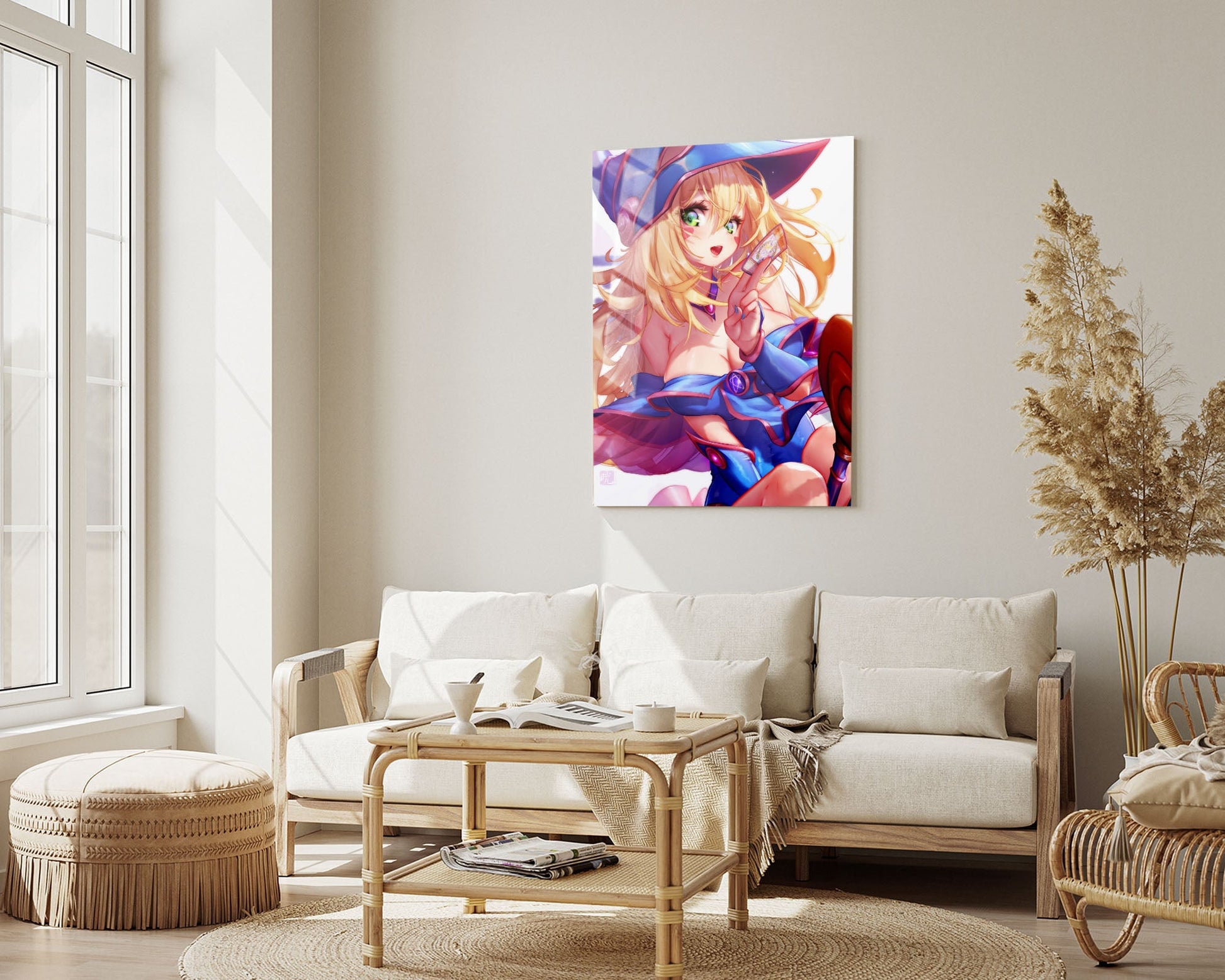 Anime Town Creations Metal Poster Dark Magician Girl Card 5" x 7" Home Goods - Anime YGO Metal Poster