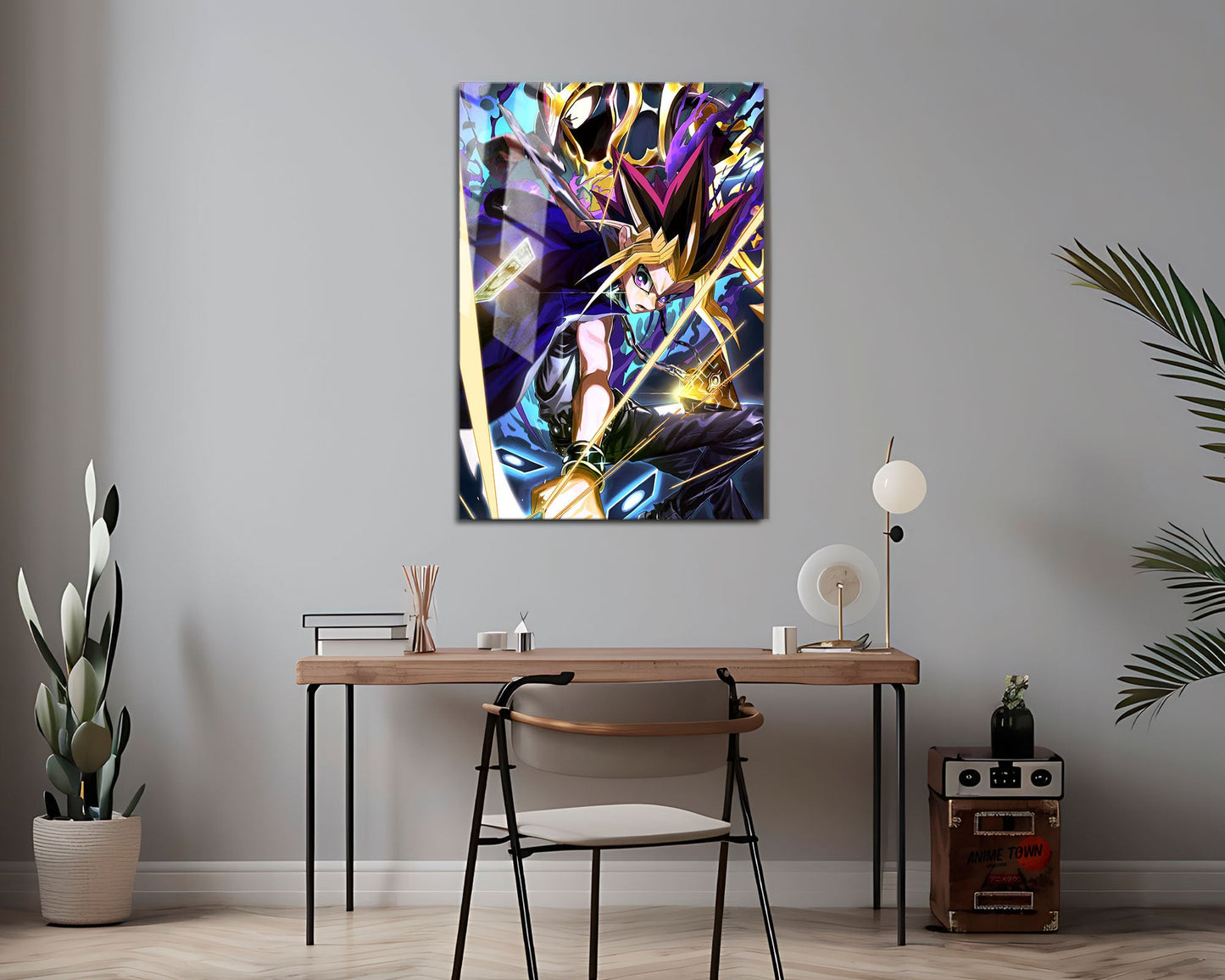 Anime Town Creations Metal Poster Yugi & Black Luster Soldier Card 24" x 36" Home Goods - Anime YGO Metal Poster