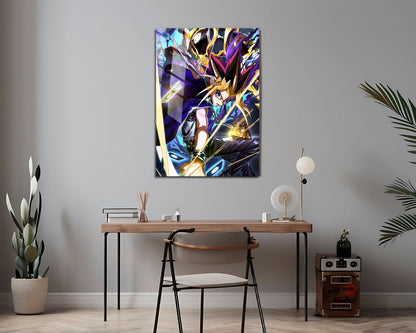 Anime Town Creations Metal Poster Yugi & Black Luster Soldier Card 24" x 36" Home Goods - Anime YGO Metal Poster