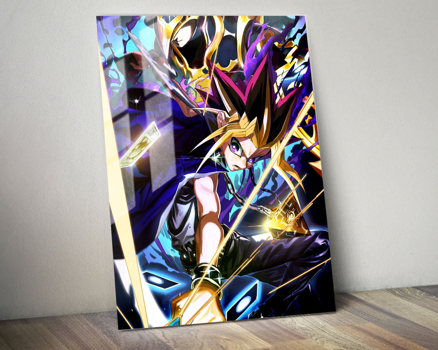 Anime Town Creations Metal Poster Yugi & Black Luster Soldier Card 11" x 14" Home Goods - Anime YGO Metal Poster