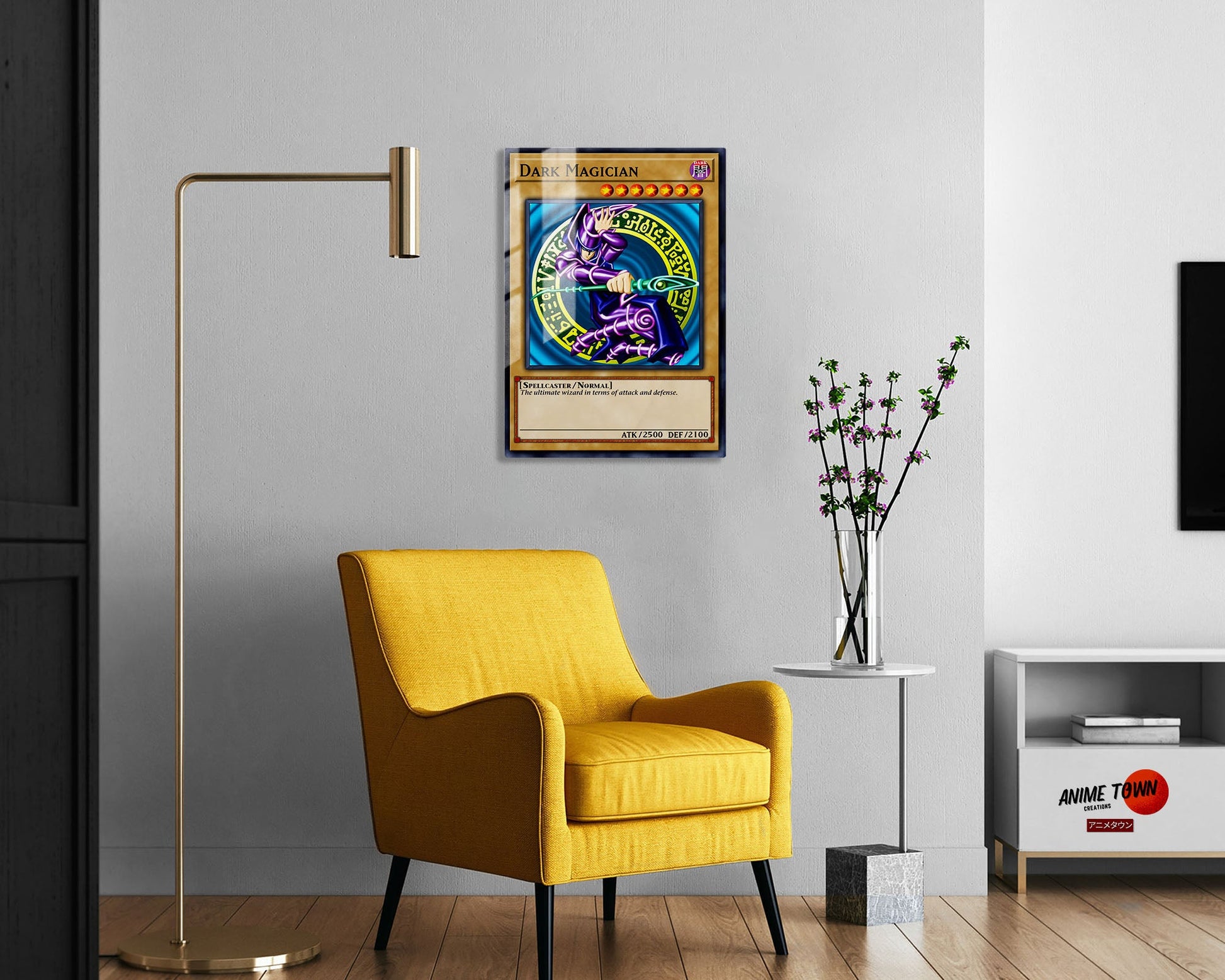 Anime Town Creations Metal Poster Dark Magician Card 11" x 14" Home Goods - Anime YGO Metal Poster