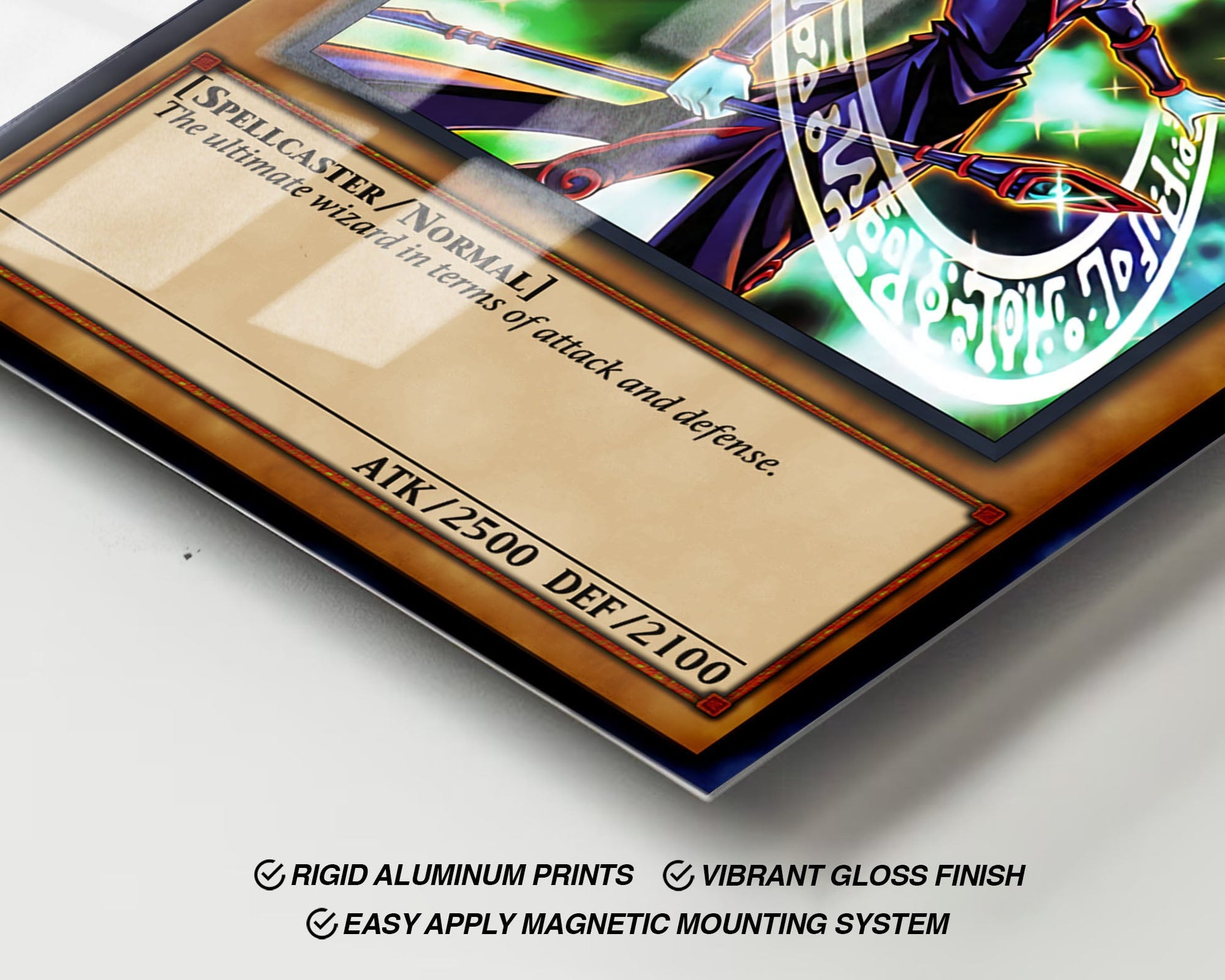 Anime Town Creations Metal Poster Dark Magician 1st Edition Card 24" x 36" Home Goods - Anime YGO Metal Poster