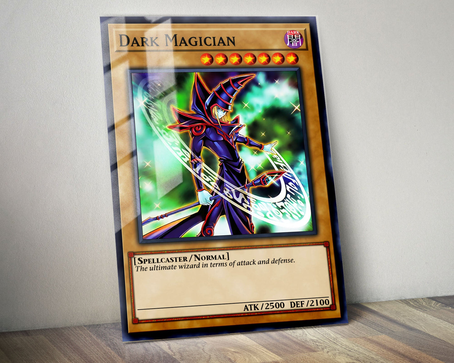 Anime Town Creations Metal Poster Dark Magician 1st Edition Card 11" x 14" Home Goods - Anime YGO Metal Poster