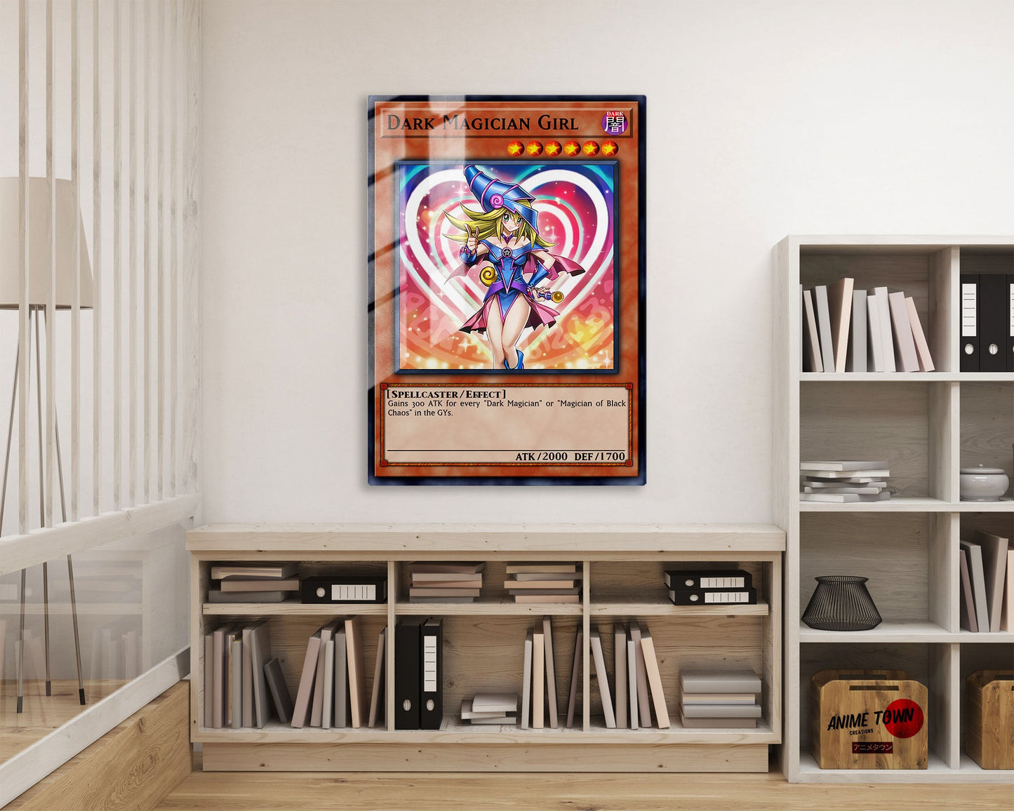 Anime Town Creations Metal Poster Girl Dark Magician Card 16" x 24" Home Goods - Anime YGO Metal Poster