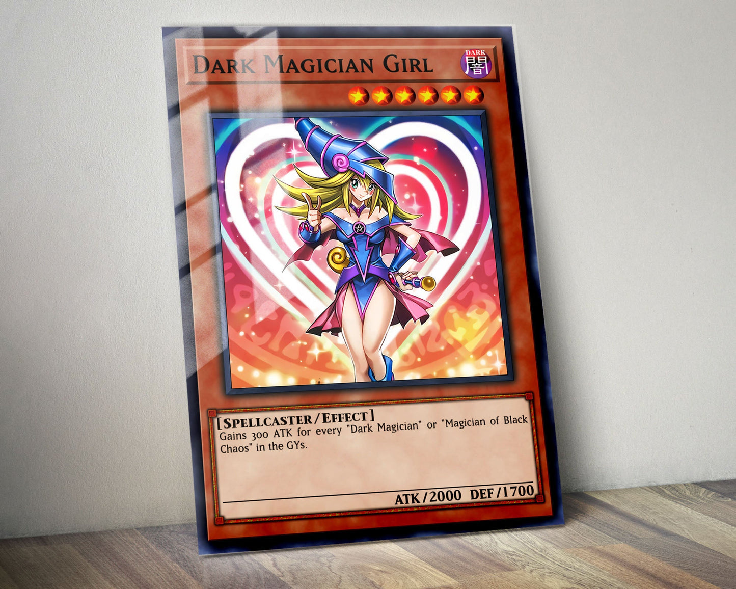 Anime Town Creations Metal Poster Girl Dark Magician Card 11" x 14" Home Goods - Anime YGO Metal Poster