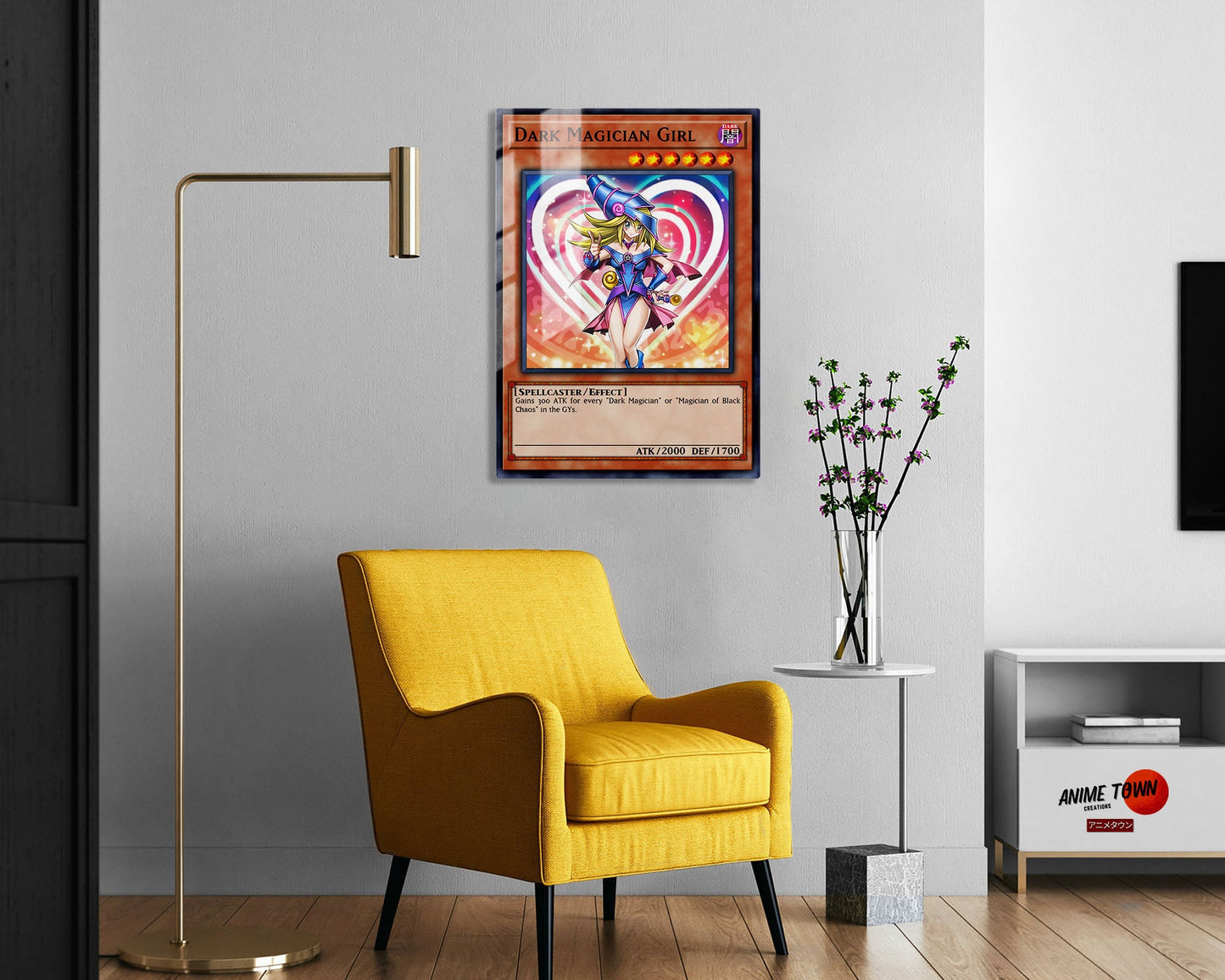 Girl Dark Magician Card Metal Poster