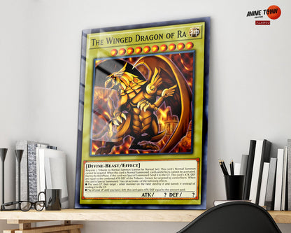 Anime Town Creations Metal Poster Winged Dragon of Ra Card 16" x 24" Home Goods - Anime YGO Metal Poster