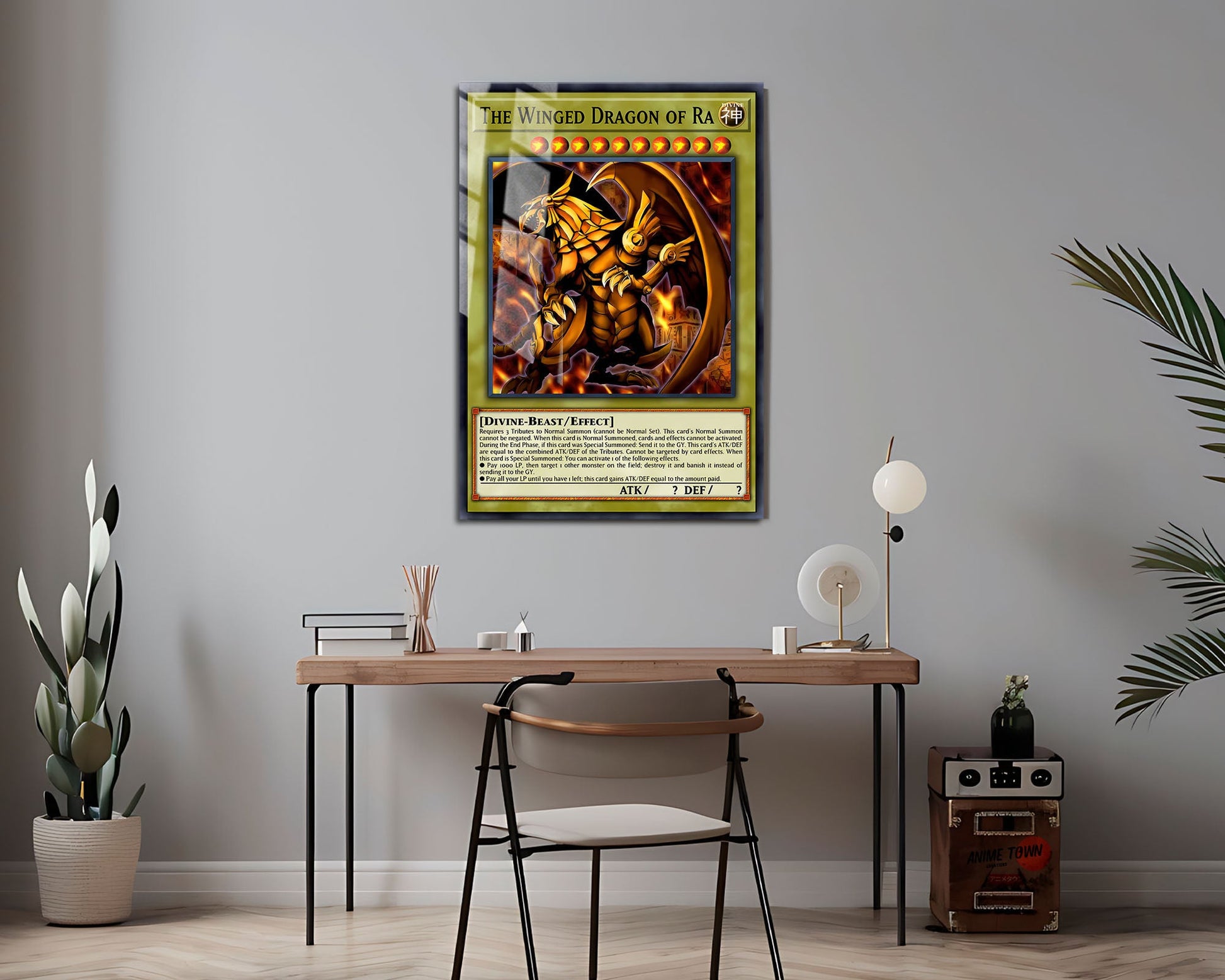Anime Town Creations Metal Poster Winged Dragon of Ra Card 24" x 36" Home Goods - Anime YGO Metal Poster