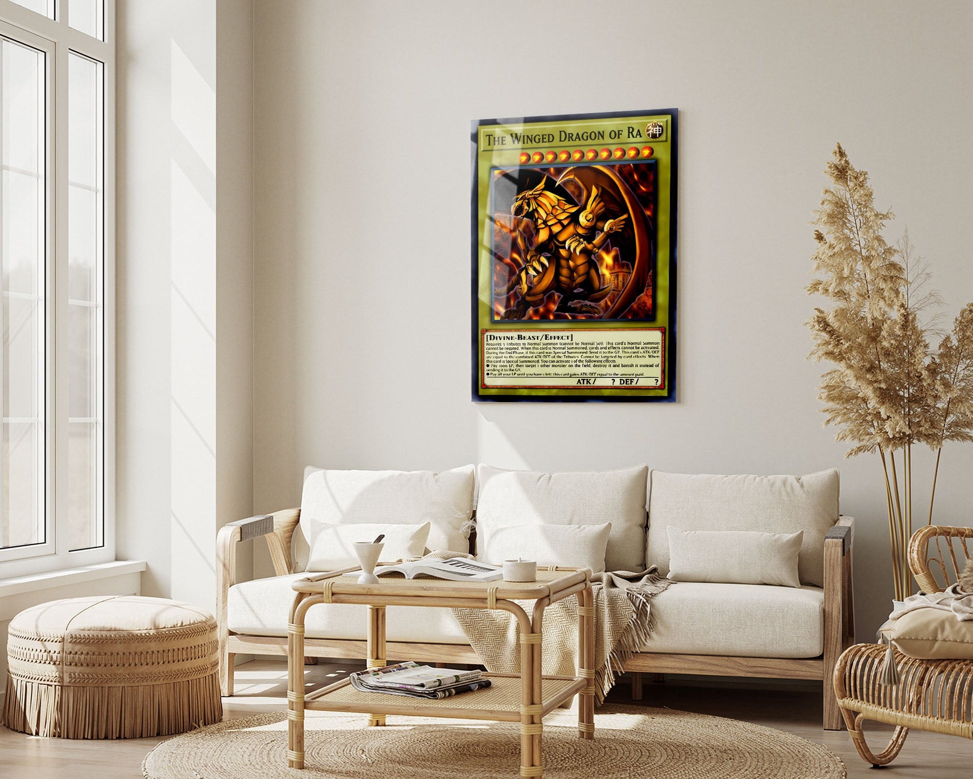 Anime Town Creations Metal Poster Winged Dragon of Ra Card 5" x 7" Home Goods - Anime YGO Metal Poster