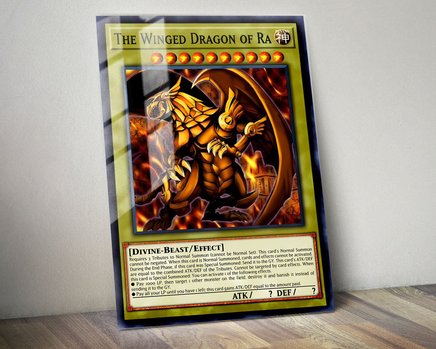 Anime Town Creations Metal Poster Winged Dragon of Ra Card 11" x 14" Home Goods - Anime YGO Metal Poster