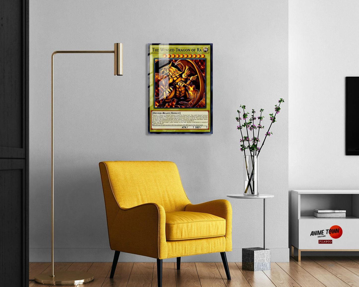 Anime Town Creations Metal Poster Winged Dragon of Ra Card 11" x 14" Home Goods - Anime YGO Metal Poster