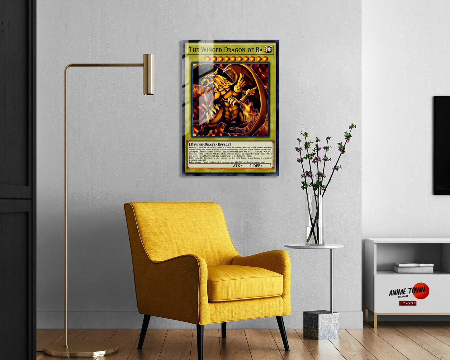 Winged Dragon of Ra Card Metal Poster