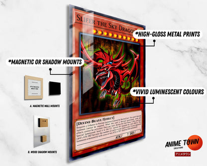 Anime Town Creations Metal Poster Slifer the Sky Dragon Card 11" x 17" Home Goods - Anime YGO Metal Poster