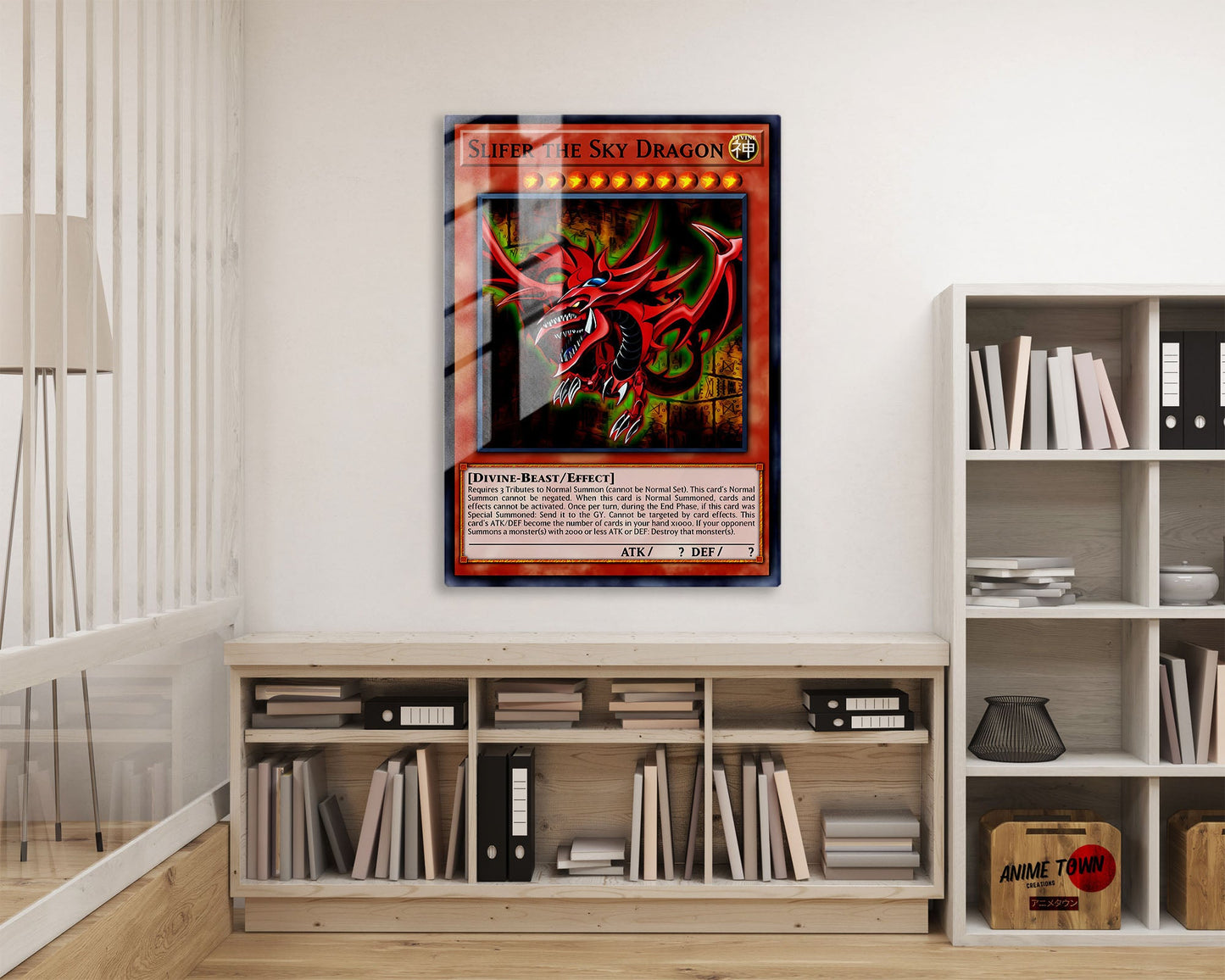 Anime Town Creations Metal Poster Slifer the Sky Dragon Card 16" x 24" Home Goods - Anime YGO Metal Poster