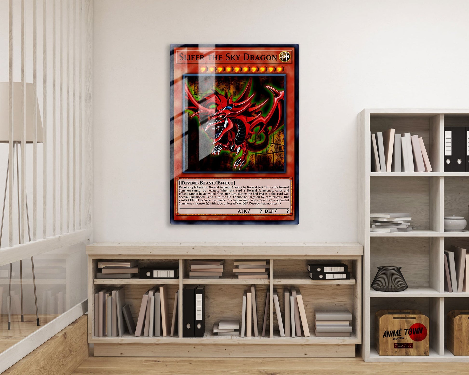Anime Town Creations Metal Poster Slifer the Sky Dragon Card 16" x 24" Home Goods - Anime YGO Metal Poster