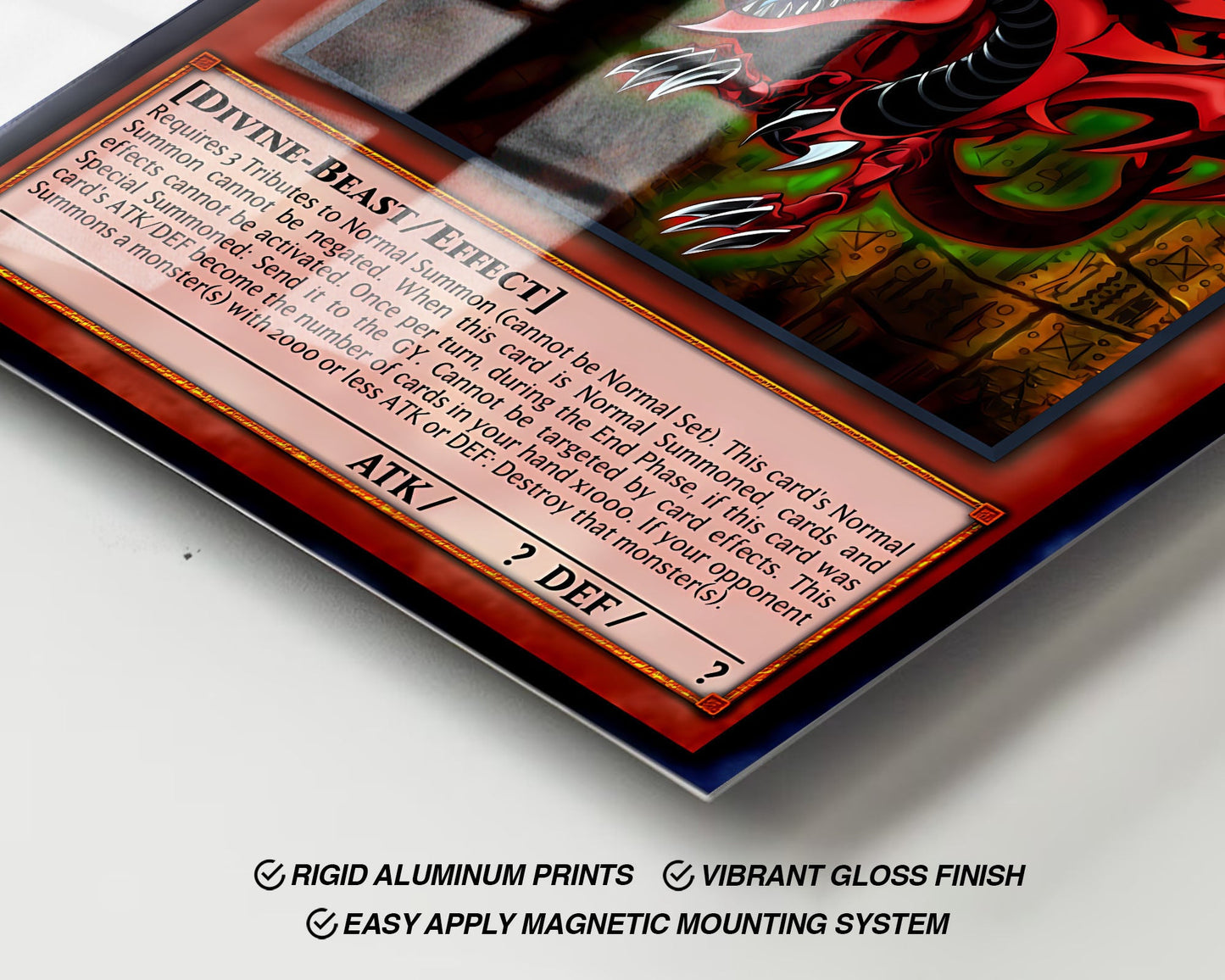 Anime Town Creations Metal Poster Slifer the Sky Dragon Card 24" x 36" Home Goods - Anime YGO Metal Poster