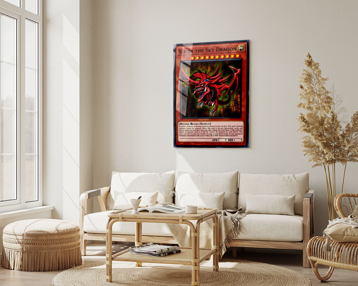 Anime Town Creations Metal Poster Slifer the Sky Dragon Card 5" x 7" Home Goods - Anime YGO Metal Poster