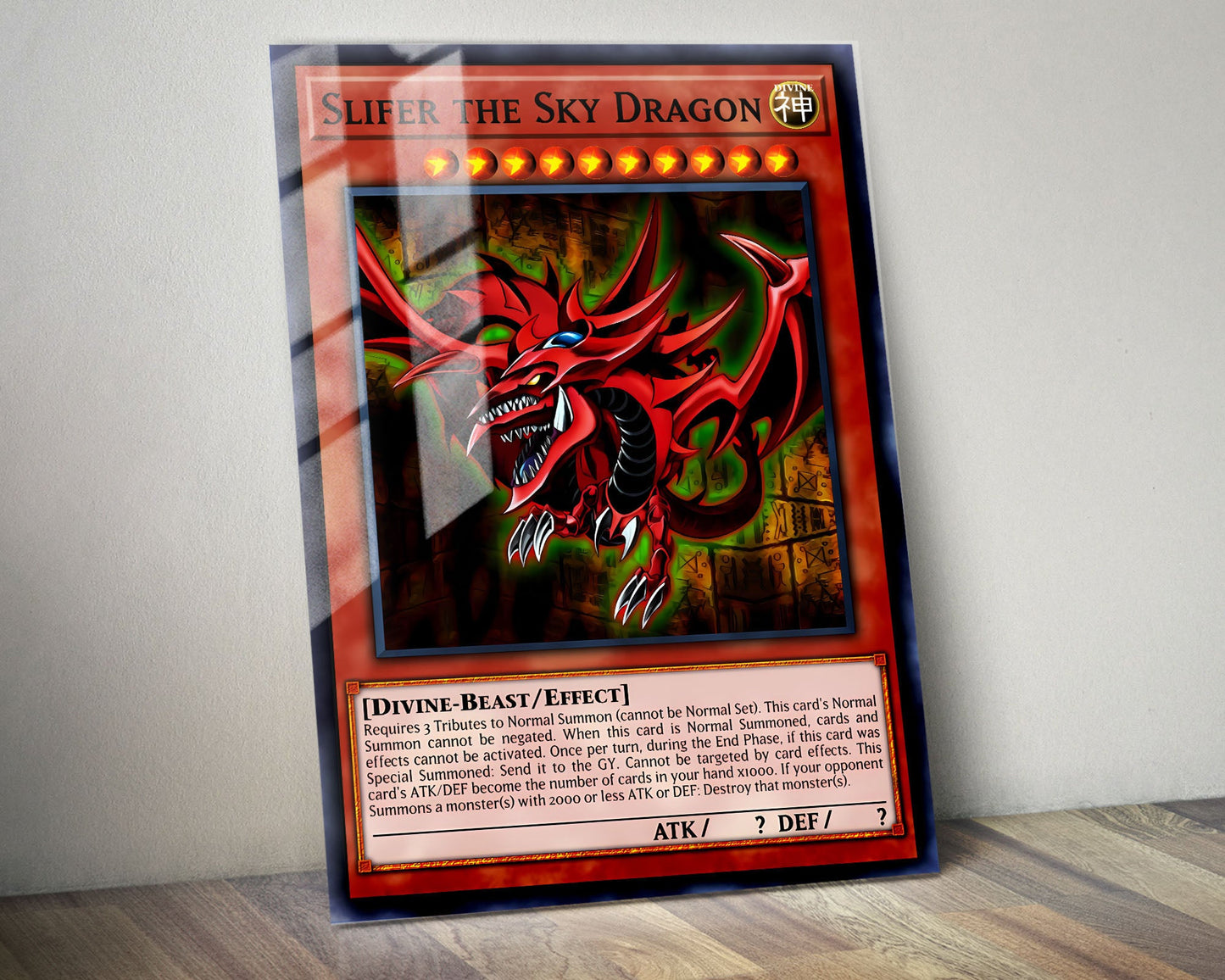 Anime Town Creations Metal Poster Slifer the Sky Dragon Card 11" x 14" Home Goods - Anime YGO Metal Poster