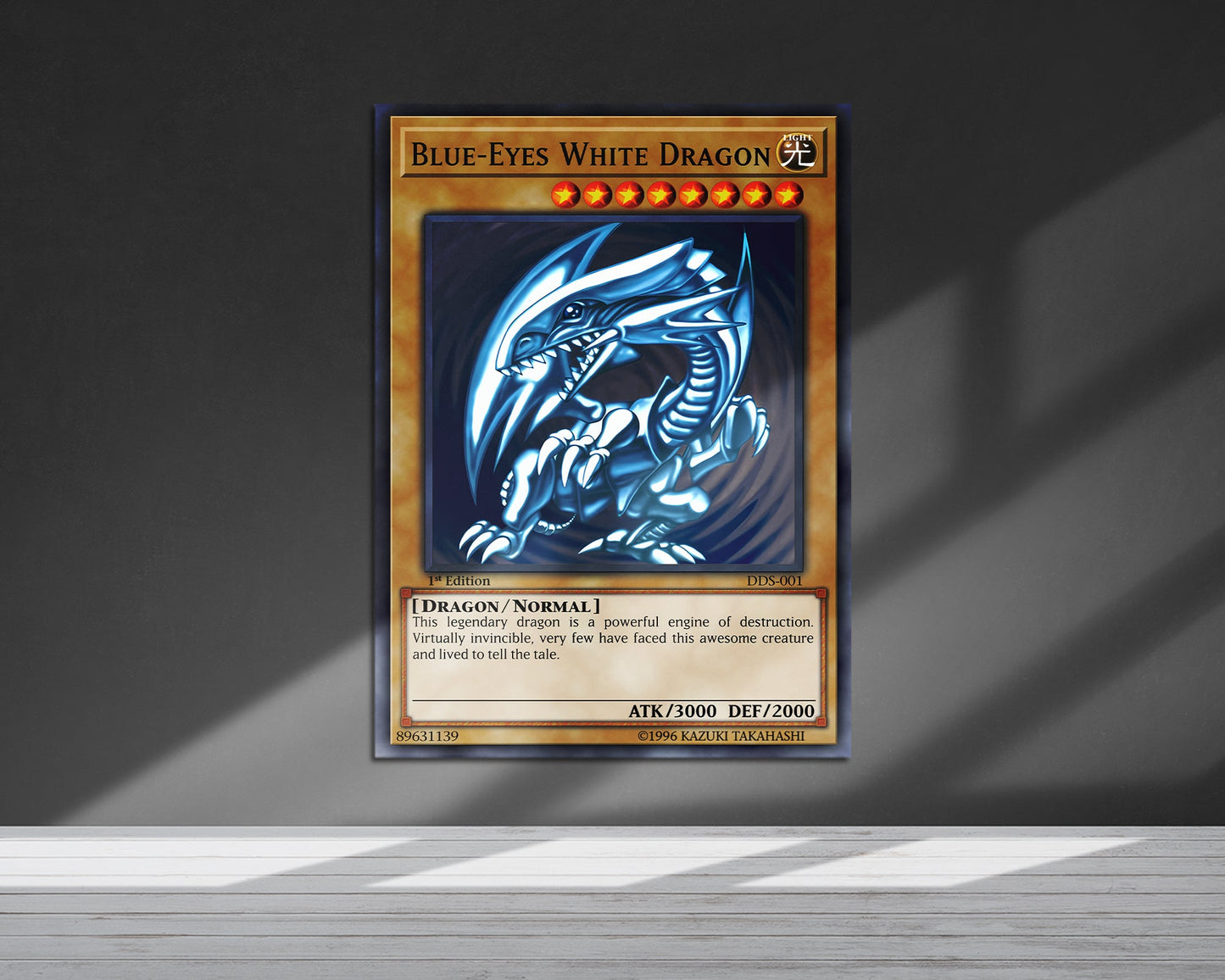 Anime Town Creations Metal Poster Blue Eyes White Dragon Card 5" x 7" Home Goods - Anime YGO Metal Poster