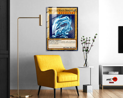 Blue Eyes White Dragon Card Metal Poster