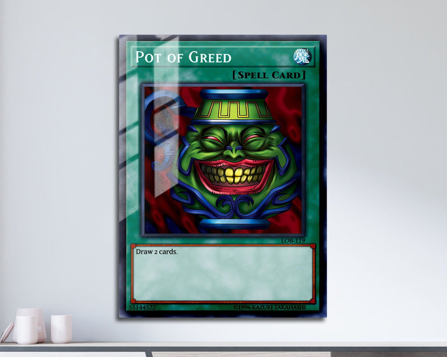 Anime Town Creations Metal Poster Pot of Greed Card 11" x 17" Home Goods - Anime YGO Metal Poster