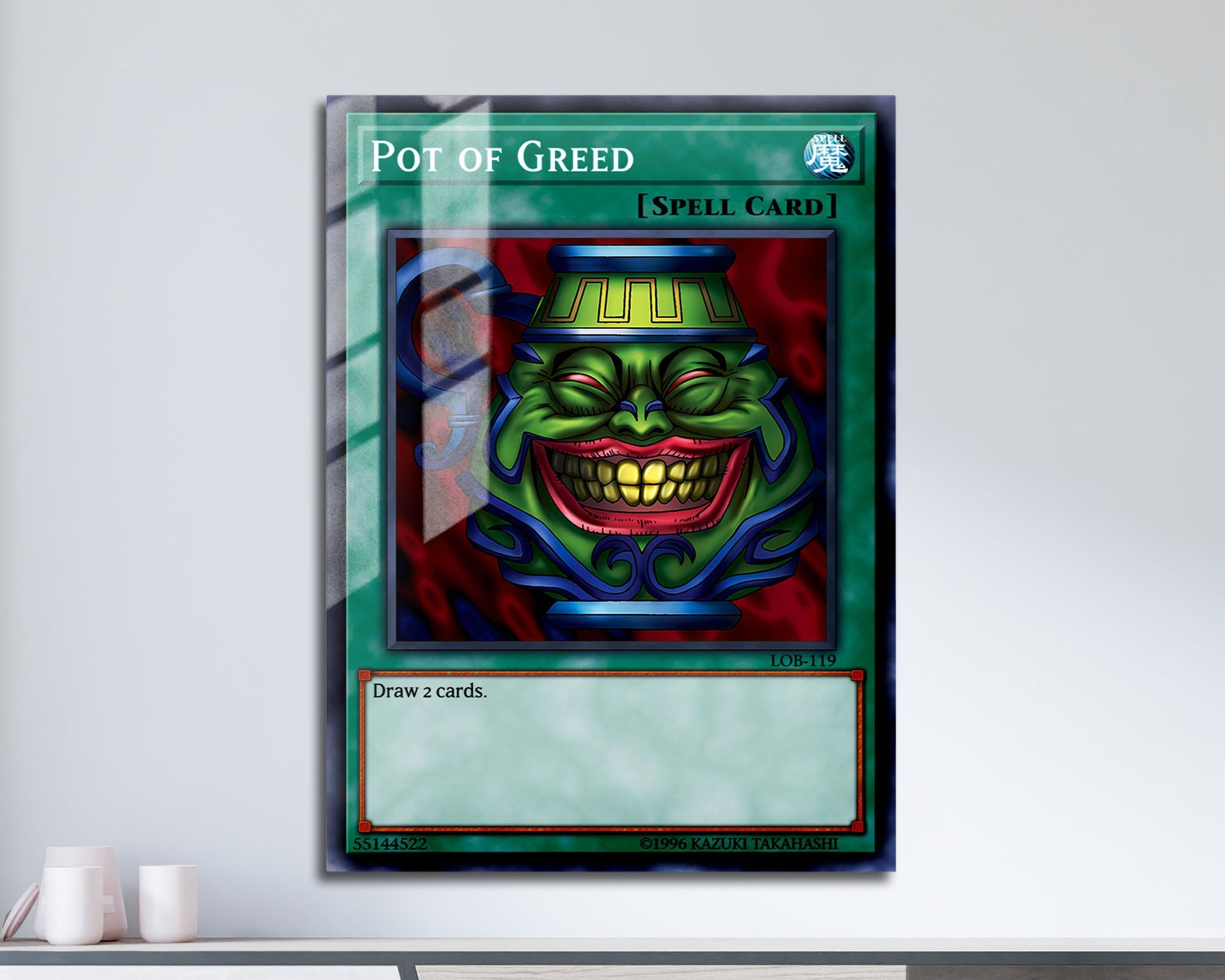 Anime Town Creations Metal Poster Pot of Greed Card 11" x 17" Home Goods - Anime YGO Metal Poster