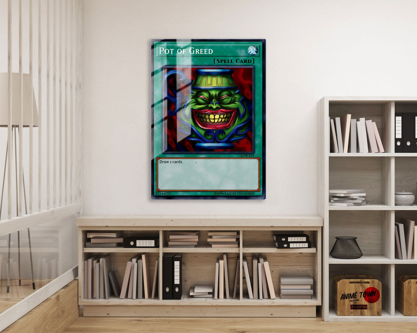 Anime Town Creations Metal Poster Pot of Greed Card 16" x 24" Home Goods - Anime YGO Metal Poster