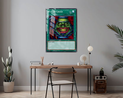 Anime Town Creations Metal Poster Pot of Greed Card 24" x 36" Home Goods - Anime YGO Metal Poster