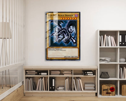 Anime Town Creations Metal Poster Red Eyes Black Dragon Card 5" x 7" Home Goods - Anime YGO Metal Poster