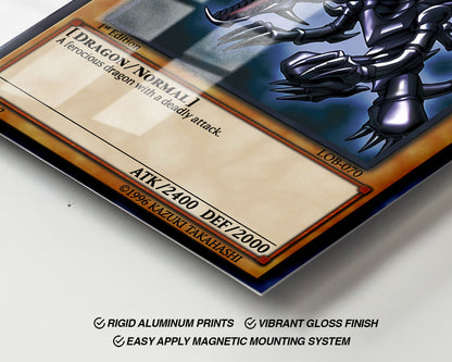 Anime Town Creations Metal Poster Red Eyes Black Dragon Card 5" x 7" Home Goods - Anime YGO Metal Poster