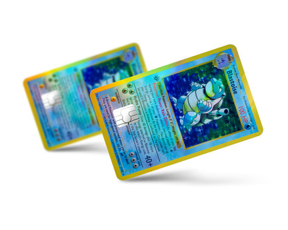 Blastoise Pokemon Card Holographic Credit Card Skin