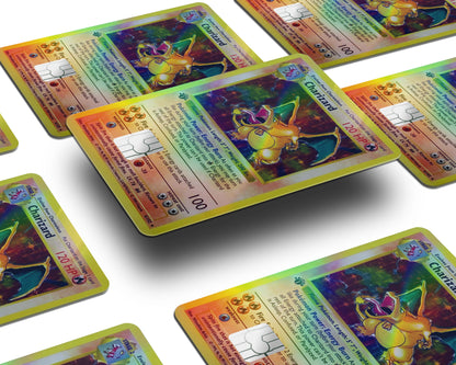 Charizard Pokemon Card Holographic Credit Card Skin