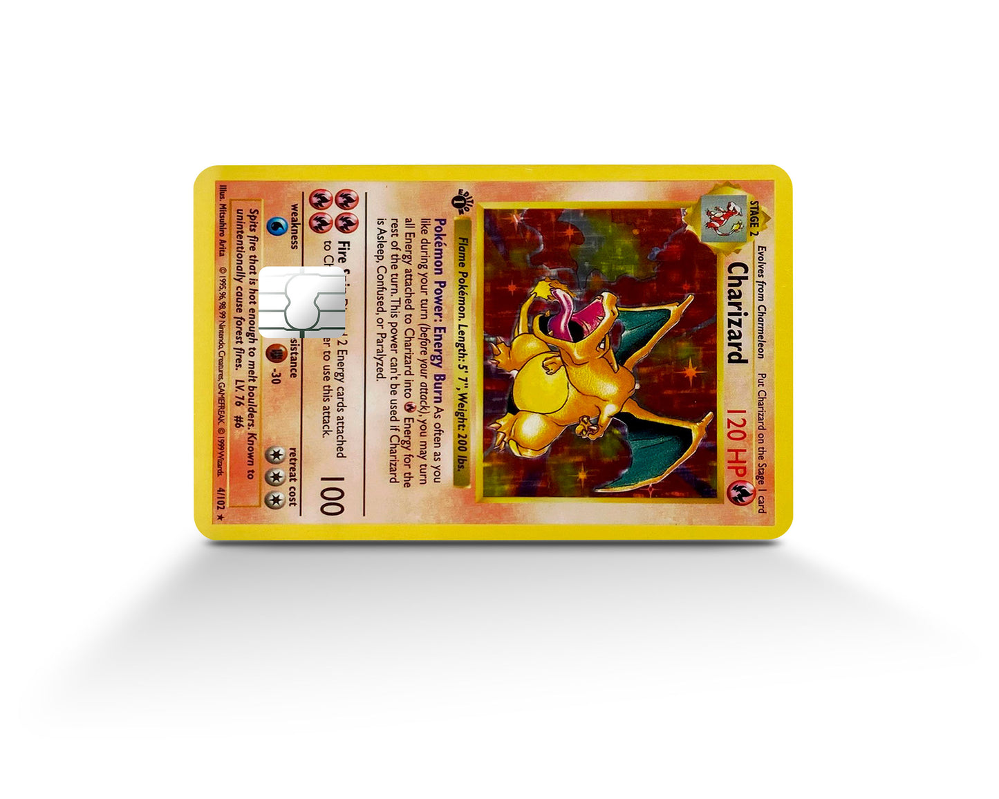 Charizard Pokemon Card Credit Card Skin